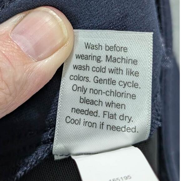 Nine West Pull On Pants Womens XL Navy Straight Ankle Stretch Career Work Preppy - Picture 10 of 10